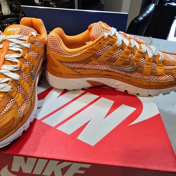 Size 10 - Men Nike P-6000 Premium Kumquat/Metallic Silver HQ3641-886 NEW - Picture 2 of 13